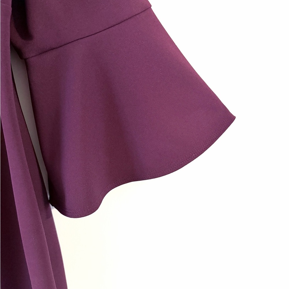 Calvin Klein Plum Bell-Sleeve Sheath Dress Size 16 - Picture 7 of 12